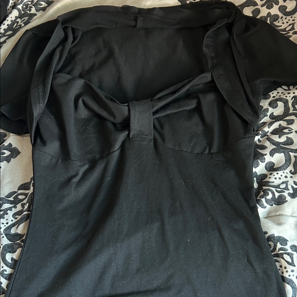 SHEIN Black Twist-Front Bodysuit